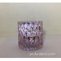 Crystal Frosted Glass Candle Holder